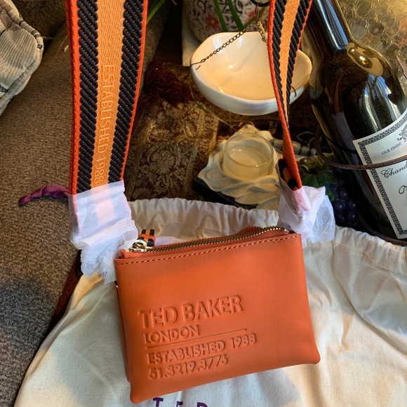 Authentic TED BAKER LONDON LOGO Leather double zip Crosby - Picture 12 of 15